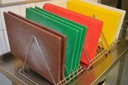 12 x Hygiplas Chopping Boards With Three Stands - 30 x 45 cms - Ref BB168 TF - CL351 - Location: Cho