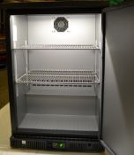 1 x GAMKO Illuminated 1-Door Hinged Back Bar Bottle Cooler - City Centre Restaurant Closure