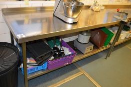 1 x Stainless Steel Preparation Table With Undershelf and Bonzer Can Opener - H90 x W180 x D65 cms -