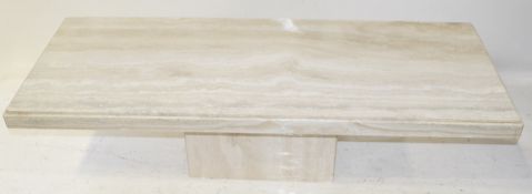 1 x STONE INTERANTIONAL Long Rectangular Italian Marble Table - Used, In Good Condition *No VAT*