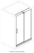 1 x Left-Hand 8mm Frameless Sliding Door <span style=