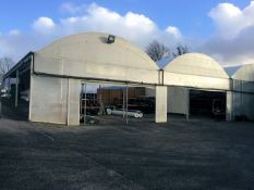 1 x 3 Bay Galvanised Steel Northern Polytunnel Canopy - Location: Blackburn BB1 Consists of 3 bays