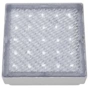 1 x Stainless Steel IP68 25-LED Recessed Square Walkover With White LED Light - New Boxed Stock - CL