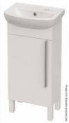 1 x Estilo Louis 40 Vanity Unit & Basin In White - Includes Twyfords Top Action Lever Mono Tap - All