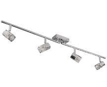 1 x BLOCS Chrome 4-Light Adjustable Bar Spotlight Ice Cube Glass, Adjustable Arms - New Boxed Stock
