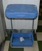 1 x Commercial Sack Holder Bin in Blue - Ref BB630 1855 - CL351 - Location: Chorley PR6