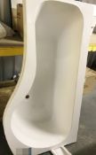 2 x P Shape Acrylic Left & Right Hand Baths - 1700 mm x W900 mm - Baths Only - Side Panels, Feet and
