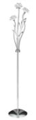 1 x Bellis Chrome 3 Light Floor Lamp With Clear Flower Glass - New Boxed Stock - CL323 - Ref: 7283CC
