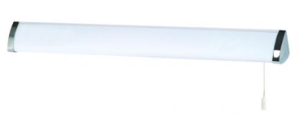 1 x IP44 Chrome Triangular Wall Light With T5 Fluorescent Tube and Polycarbonate Shade - New Boxed S