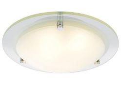 1 x Albus Large Opal Diffuser Flush Ceiling Light - New Boxed Stock - CL323 - Ref: 12441 / PalF - Lo