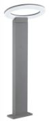 1 x Grey Led IP44 Outdoor Post Light With Frosted Diffuser - New Boxed Stock - CL323 - Ref: 3558-600