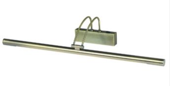 1 x Antique Brass Picture Light With Adjustable Head, Switched - RRP £88.80