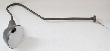 1 x Large Tradional Swan Neck Sign Light With An Aged Broze Finish - Recently Removed From A City Ce