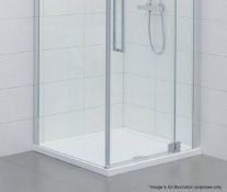 1 x Orchard Square Slimline Stone Shower Tray (TR50) - New / Unused Stock - Dimensions: 1000 x 1000