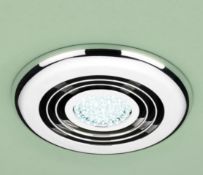 1 x Cyclone, Cool White LED, Chrome Shower Light With Inbuilt Fan - Ex Display Stock - CL323 - Ref: