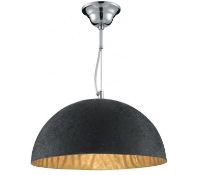 1 x Metal Dome Pendant Light With Gold Inner, Adjustable - Brand New Boxed