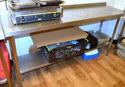 1 x Stainless Steel Preparation Table With Undershelf - H87 x W180 x D50 cms - Ref BB314 PTP - CL351