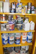 1 x Upright Flammable Liquid Storage Cabinet With Contents - Contents Include Paints, Pipe