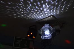 1 x Assorted Collection of Party Lights to Include Three Ceiling LED Lights, Tube Light, Glittler Ba