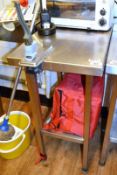 1 x Stainless Steel Preparation Table With Undershelf and Bonzer Can Opener - H87 x W45x D66 cms - R