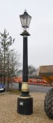 1 x Vintage Ornate Outdoor Light Post in Black and Gold - Approx Height 400cm - Ref BB000 OS - CL351