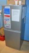 1 x Upright Fridge Freezer in Silver - Ref BB234 PTP - CL351 - Location: Chorley PR6