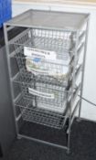 1 x Metal Basket Drawer Unit - Ref BB1666 FO - CL351 - Location: Chorley PR6
