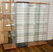 4 x Glass Uplight Display Cabinets With Doors - Ref BB643 1/2F - CL351 - Location: Chorley PR6