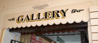 1 x Wooden Hand Painted 'Gallery' Sign - Dimensions: W70 x H32cm - Ref M478 F3