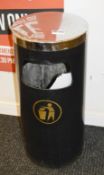 1 x Waste Bin With Chrome Top - Height 76 cms - Ref BB1682 GF - CL351 - Location: Chorley PR6