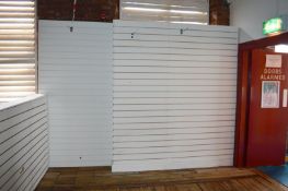 8 x Sections of Slat Wall in White -  Various Sizes - Ref BB693 TF - CL351 - Location: Chorley PR6