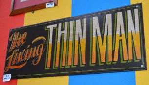 1 x Wooden Circus Paque - The Living Thin Man - 30 x 12 Inch - Ref BB717 - CL351 - Location: Chorley