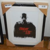 1 x Friday the 13th Picture in Black Frame - New and Sealed - Ref BB1697 2F - 33 x 43 cms -