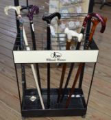 1 x Classic Canes Display Stand With 7 x Walking Sticks and 5 x Rubber Ferrules - Unused Stock - Ref