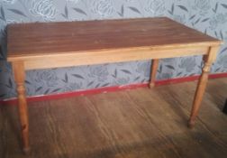 1 x Pine Farmhouse Dining Table - Ref BB TF - CL351 - Location: Chorley PR6