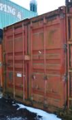 1 x Commercial 20ft Shipping / Storage Container - Internally Plastered With Light Fitting - H256 x