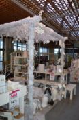 1 x Pergola Winter Scene With Snowcarpet, Decoration and LED Lights - H225 x W190 x D160 cms - Ref