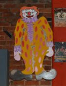 1 x Wooden Clown Painted Cut Out - Sze: 4 x 2ft - Ref BB000 - CL351 - Location: Chorley PR6