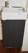 1 x Sink Basin Wash Unit With Mixer Tap and Wee Cabinet - Ref BB1502 GF - H94 x W40 x D40 cms - CL35