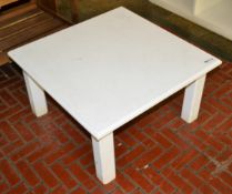 1 x Low Square Table Painted White - Dimensions: 60 x 60 x H35cm - Ref BB1176 KS