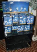 1 x Retail Display Stand With Approx 17 Boxes Of LUMINEO LED Bulb String Lights - Unused Stock - Re