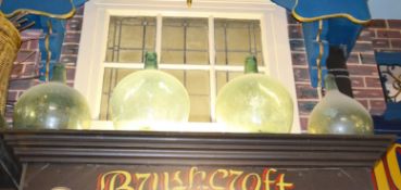 6 x Large Vintage Glass Bottles in Green and Brown - Ref BBGF - CL351 - Location: Chorley PR6 The