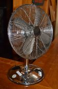 1 x Chrome Desktop Fan - Ref BB1704 2F - CL351 - Location: Chorley PR6