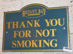1 x Botany Bay Thank You For Not Smoking Sign - 41 x 30 cms -Ref BB633 1F - CL351 - Location: Chorle