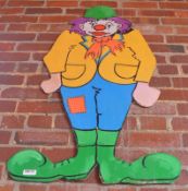 1 x Wooden Clown Painted Cut Out - Sze: 4 x 2ft - Ref BB707 - CL351 - Location: Chorley PR6