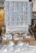 An Assortment Of Approx. 220 Decorative Letters - Also Includes Wall Display Unit - Unused Stock - R