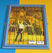1 x Framed Circus Picture of Lion Tamer - 16 x 12 Inch - Ref BB700 - CL351 - Location: Chorley PR6