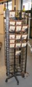 1 x Retail Carousel Display Stand With Approx 25 x Packs of Personalised Wine Bottle Name Tags - Unu