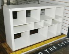 1 x Display / Bookcase In White - Dimensions: W149 x D39.5 x H89cm - Ref M480 F3
