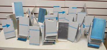 52 x Stainless Steel Retail Display Merchandise Stands - H16 x W9 cms - Ref BB1531 GF - CL351 -